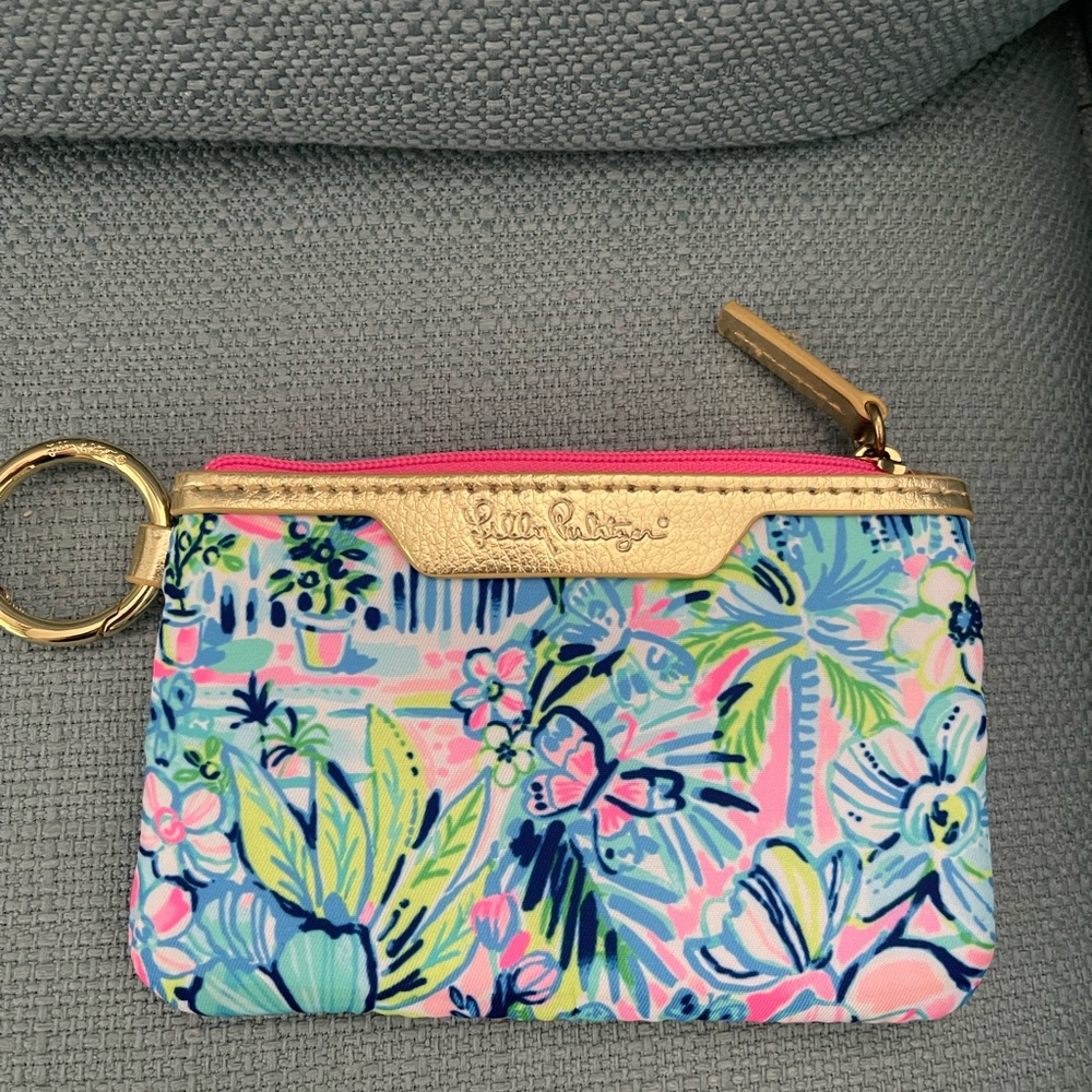 Lilly Pulitzer Lilly’s House keychain/coin purse.